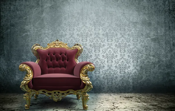 Red, comfort, armchair