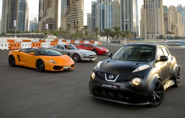 Картинка Mercedes-Benz, Ferrari, Nissan, gallardo, lamborghini, феррари, Dubai, 458