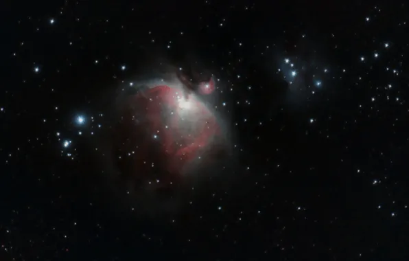 Находится, Туманность Ориона, ниже, Пояса Ориона, Orion nebula