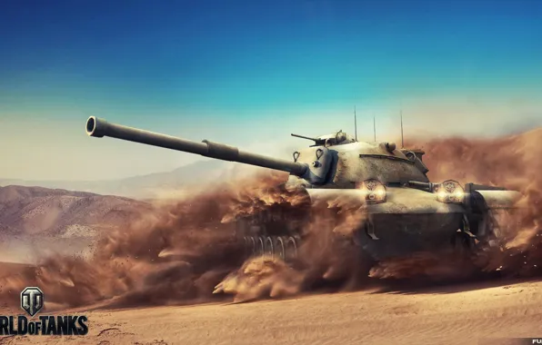 Игры, Арт, World of Tanks, Wargaming, FuriousGFX, M48A1 Patton