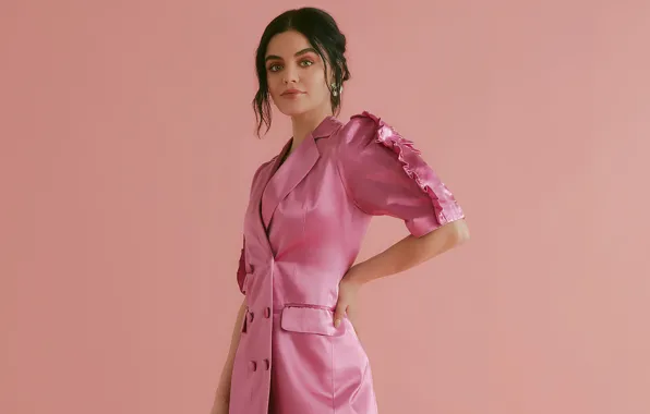 Взгляд, девушка, поза, фото, макияж, актриса, Lucy Hale