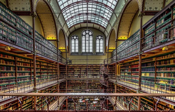 Картинка Амстердам, библиотека, музей, Нидерланды, Рейксмюсеум