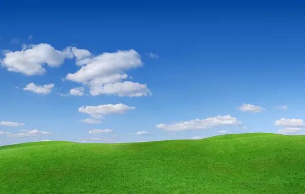 Картинка небо, трава, облака, природа, фото, холмы, пейзажи, склоны