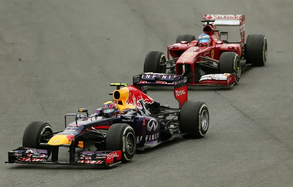 Гонки, формула 1, Ferrari, автоспорт, Red Bull Racing