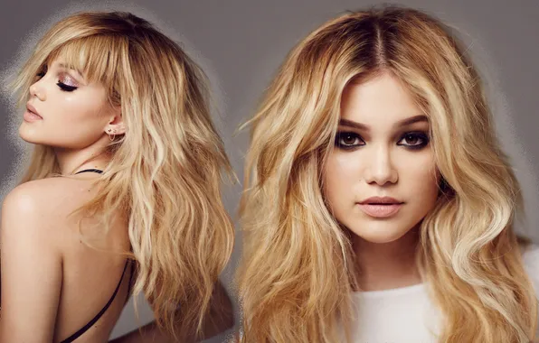Взгляд, девушка, коллаж, Olivia Holt