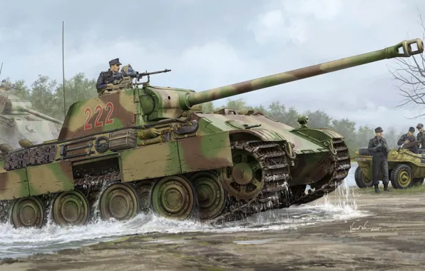 Танк, Panzerwaffe, Бронетехника, Поздняя версия, Pz. V ausf. G Panther
