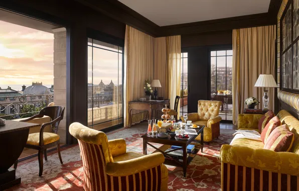 Интерьер, терраса, гостиная, Monte-Carlo, Hôtel Metropole, Vue Salon