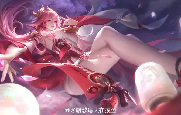 Gadis kawaii, dampak genshin, yae miko genshin impact