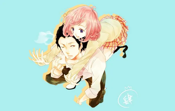 Фон, голубой, аниме, арт, Бездомный Бог, Noragami