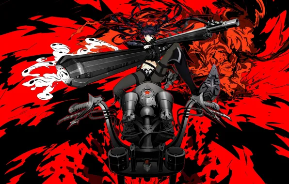 Девушка, оружие, Black Rock Shooter, Стрелок С Черной Скалы