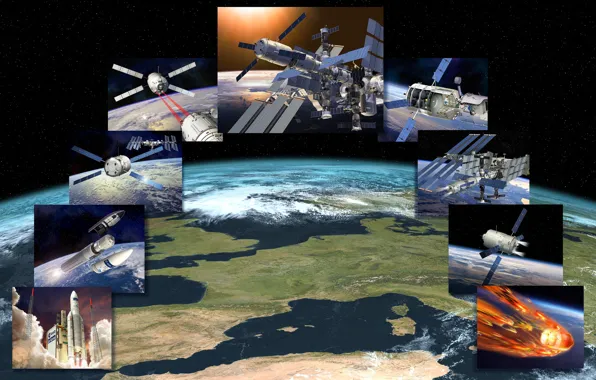 Картинка космос, корабль, космический, грузовой, автоматический, «ATV», сценарий миссии