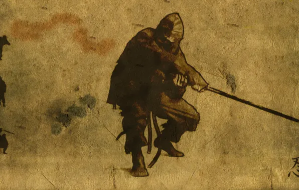 Картинка оружие, фон, ниндзя, ninja