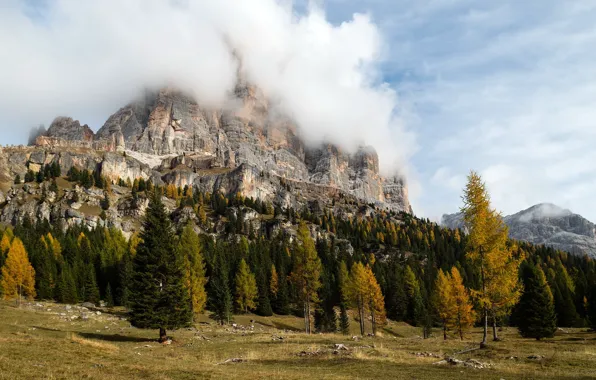 Italy, South Tyrol, Shrouded in Clouds