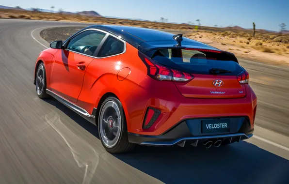 Hyundai, вид сзади, Turbo, Veloster, 2019