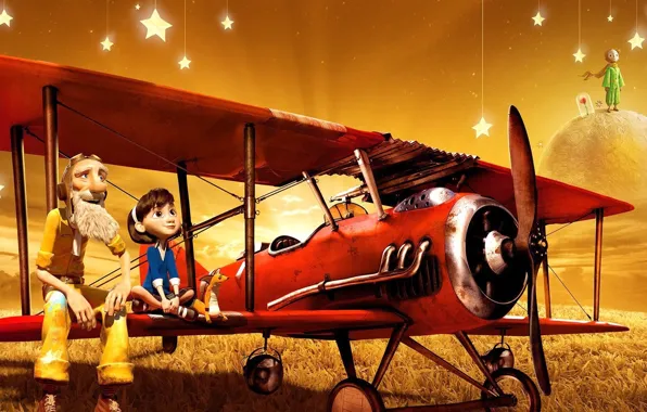 Мультфильм, лис, маленький принц, авиатор, la petit prince