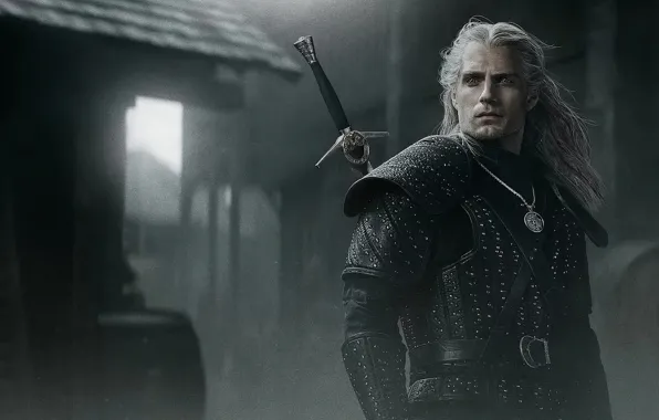 Взгляд, герой, мужчина, Ведьмак, The Witcher, Геральт, Henry Cavill, Netflix