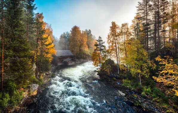 Autumn, morning, Myllykoski