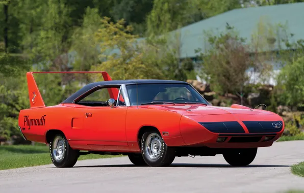 Red, muscle car, 1970, Plymouth, плимут, Superbird, Road Runner