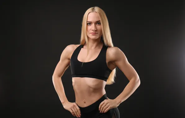 Картинка blonde, pose, female, fitness