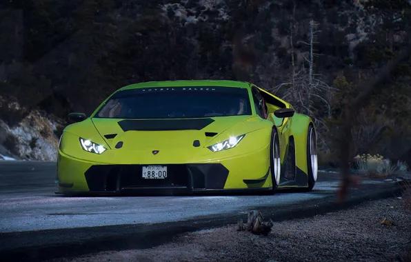 Картинка Lamborghini, Car, Race, Green, GT3, Day, Huracan