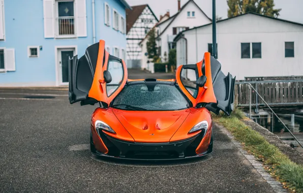 McLaren, orange, McLaren P1, P1