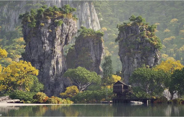 Горы, скалы, растительность, водоём, Perfect Hideaway prt. 4 - Pillar Creek
