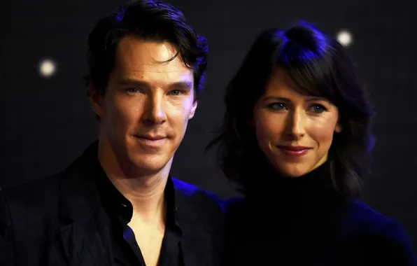 Взгляд, улыбка, актриса, семья, актёр, двое, Бенедикт Камбербэтч, Benedict Cumberbatch