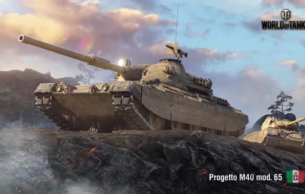 Картинка WoT, World of Tanks, Wargaming, Progetto M40, итальянский танк