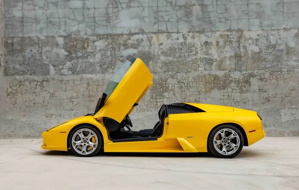 Картинка car, Lamborghini, Lamborghini Murcielago Roadster, italian cars, yellow cars