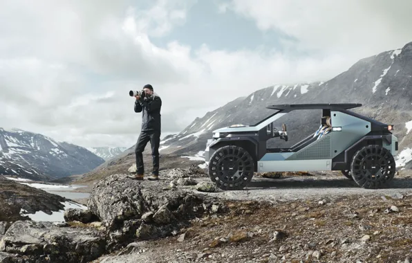 Concept, Горы, Мужчина, Фотограф, Dacia, Экологически эффективный автомобиль, Environmentally efficient car, Dacia Manifesto