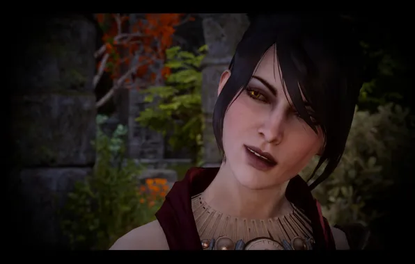 Глаза, взгляд, лицо, губы, причёска, dragon age, морриган, morrigan