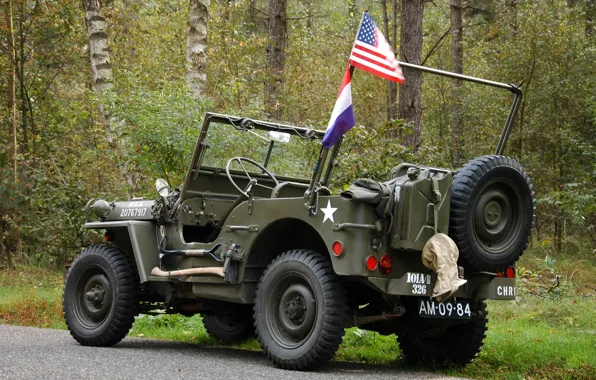 Картинка войны, автомобиль, армейский, Jeep, повышенной, проходимости, мировой, Второй