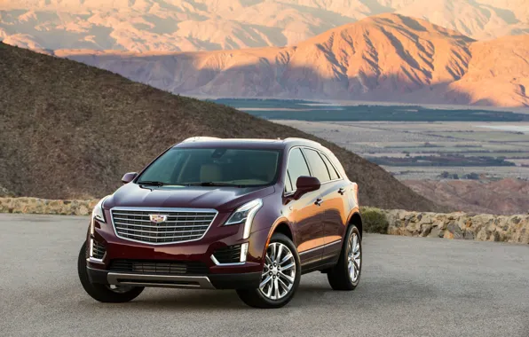 Горы, джип, Кадиллак, cadillac, american, Xt5