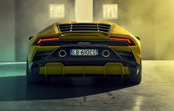 Lamborghini, вид сзади, Huracan, 2020, RWD, Huracan Evo