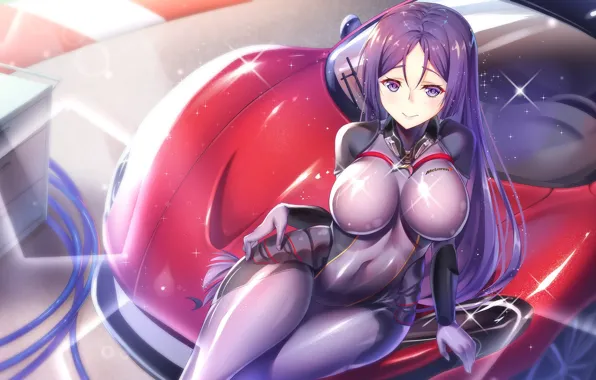 Car, kawaii, bodysuit, boobs, breast, anime, tits, big tits