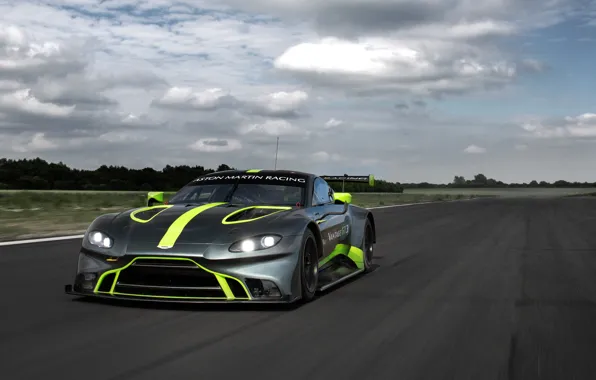 Aston Martin, Vantage, гоночное авто, вид спереди, GT3, 2018