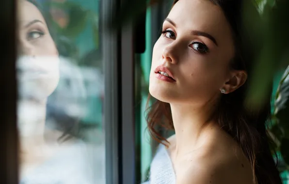 Girl, Bokeh, Portrait, Makeup, Earrings, Beautiful woman