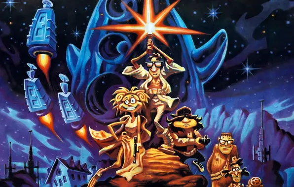 Картинка Star Wars, parody, Day of the Tentacle, Lucasarts