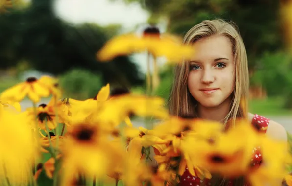 Nature, woman, emotion