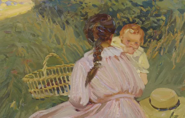 Картина, жанровая, Доротея Шарп, Dorothea Sharp, Воскреный Пикник
