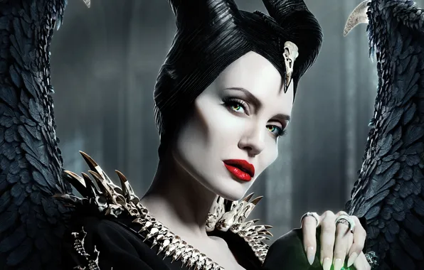 Фея, Анджелина Джоли, Angelina Jolie, фэнтези, постер, Maleficent, Maleficent: Mistress of Evil, Малефисента: Владычица тьмы