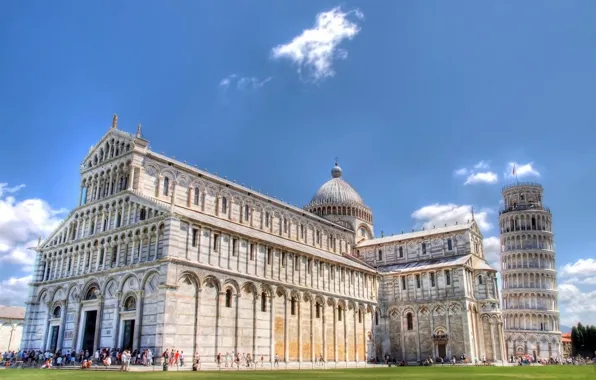 Италия, Пиза, Italy, Pisa, Пизанская башня, Pisa Cathedral, Пизанский собор, Duomo di Pisa