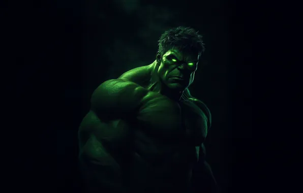 Dark, background, hulk, ai art