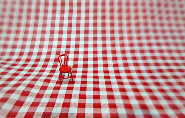 Красный, маленький, стул