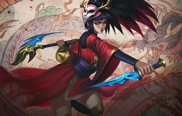 Akali, League of Legends, Fan Art, Lol, Game art, Khaila Diaz