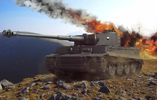 Tiger, wot, tiger tank, обои wot, worldoftanks, тигр танк