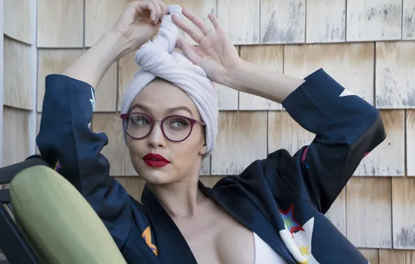 Модель, портрет, макияж, прическа, блондинка, Gigi Hadid, Джиджи Хадид, американская топ-модель