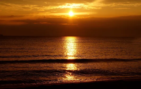 Sky, sea, ocean, sunset, water, beautiful
