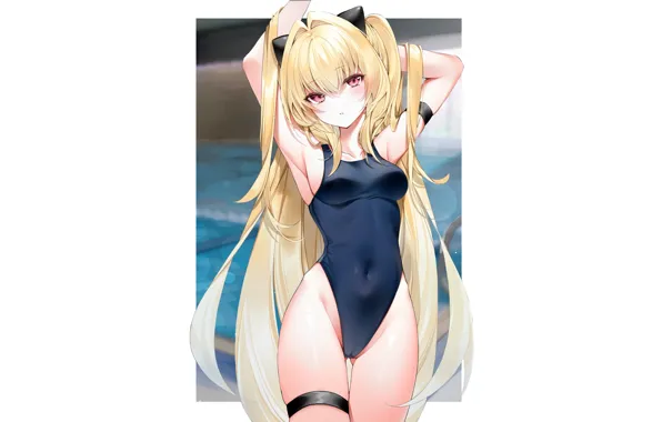 Kawaii, girl, hot, sexy, anime, pretty, blonde, swimsuit
