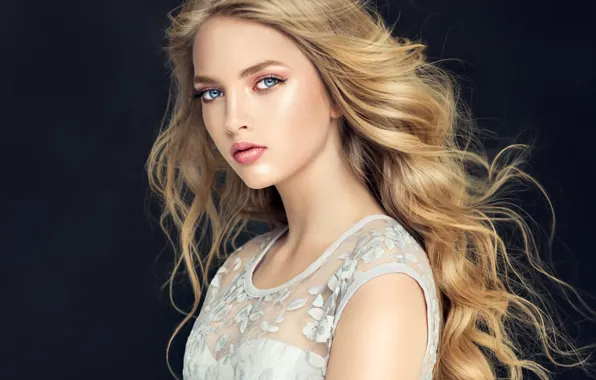Девушка, поза, модель, макияж, блондинка, Beautiful, makeup, София Журавец